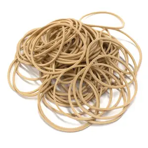 High Quality Elastic Natural Custom Multiple Size For School Office Packaging Color Beige Rubber Band Supplier