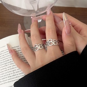 Yinruitai S925 Sterling Silver <b>Open</b> Letter B <b>Ring</b> Women Vintage Design Everyday Wear - Product Image 4