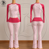 Ensemble de vêtements de détente pour femmes avec logo personnalisé, imprimé zèbre et léopard, chemise à manches longues et pantalon évasé, ensemble de vêtements de détente 2 pièces