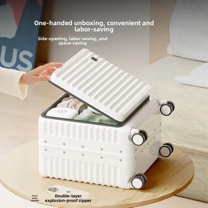 Valise à roulettes compacte en ABS à ouverture latérale, 18 pouces, <span class=keywords><strong>bagage</strong></span> <span class=keywords><strong>cabine</strong></span>, 16 pouces, unisexe, étanche - Product Image 2