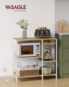 <span class=keywords><strong>VASAGLE</strong></span> Étagères multifonctionnelles multicouches pour la <span class=keywords><strong>cuisine</strong></span> Étagère d'angle durable pour la <span class=keywords><strong>cuisine</strong></span> Étagère de rangement pour four à micro-ondes à 3 niveaux - Product Image 2