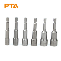 Jeu de 6 embouts de tournevis magnétiques pour écrous, 6-13 mm, embout hexagonal de 1/4 pouce, 65 mm de long