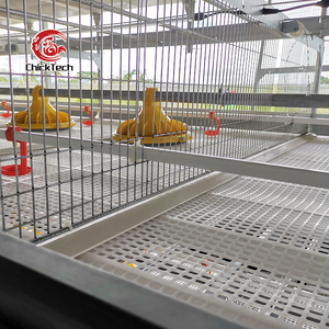 Cage automatique pour poulets de chair de <span class=keywords><strong>type</strong></span> H à 4 niveaux avec système d'alimentation et d'abreuvement à piles pour l'élevage de volailles - Product Image 2