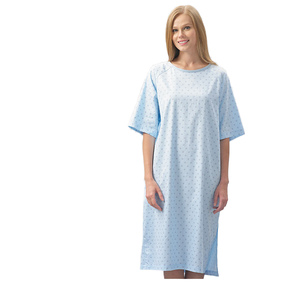 Uniformes de Hospital de Mezcla de Algodón con Logotipo Personalizado, Batas de Paciente de Manga Corta y Larga con Lazo Trasero - Product Image 2