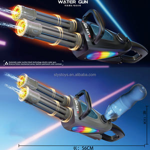 Puede conectarse botella de agua externa Gatling B /O pistola de agua recargable Luz de disparo pistola de agua eléctrica Gatling para niños - Product Image 5