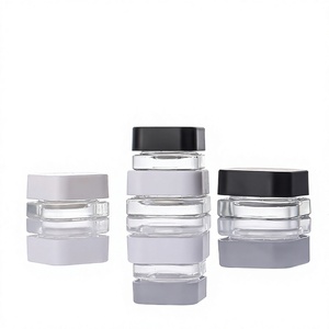 7g Squared Cube for <b>Glass</b> <b>Container</b> Jar for Eye Cream with Screen Printed Design for Cosmetic - Product Image 3