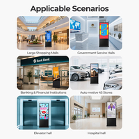 Kiosque numérique 43 pouces, totem vertical, écran tactile LCD interactif sur pied pour la publicité
