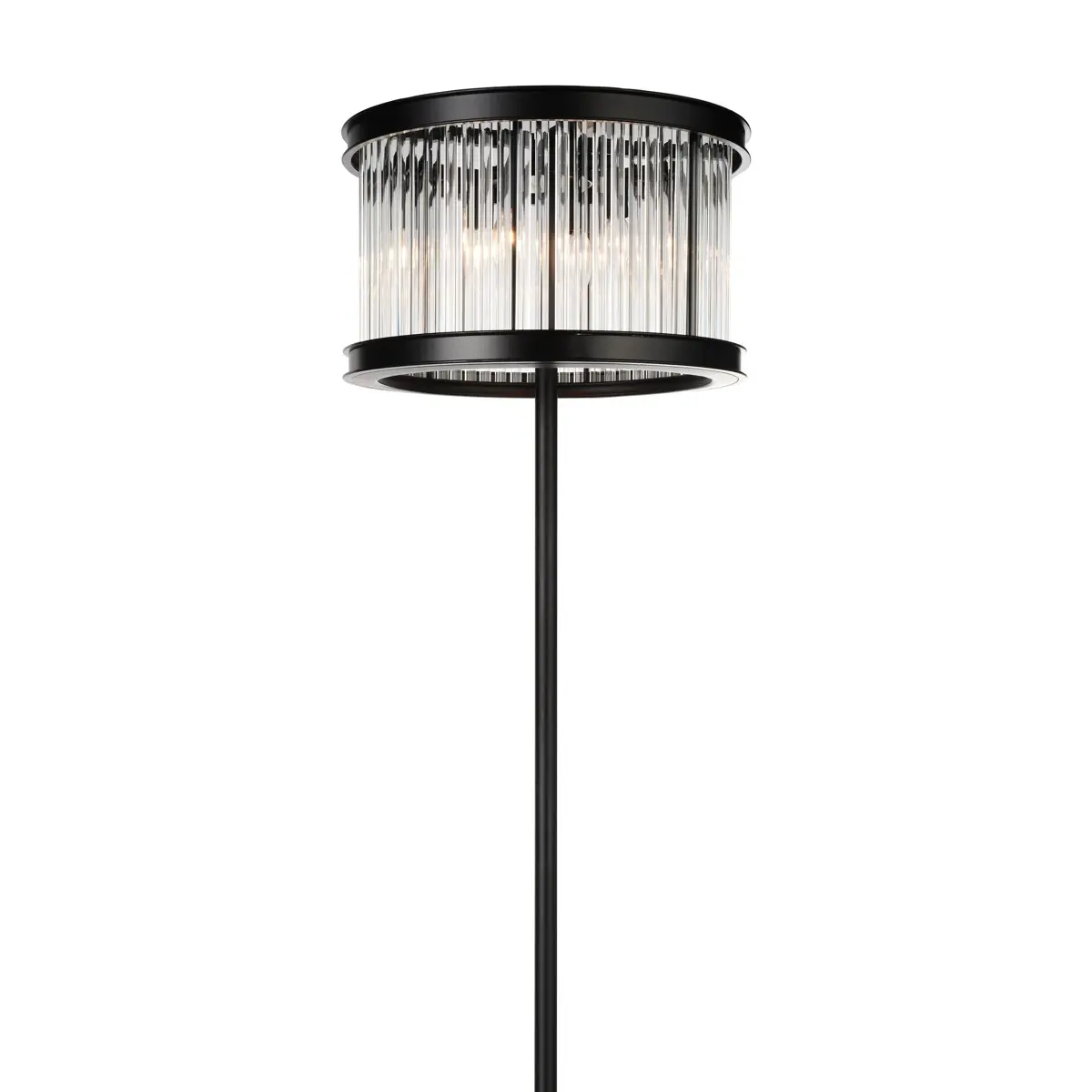 Drum Floor Lamp Light Modern Vertical Table Lamp Style Glass LED Metal Iron Luxury Customized Service Chian Living Room Black