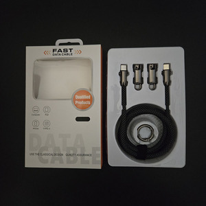 Chéo Cơ Thể 2 Trong 1 Mạnh Mẽ Bện Chống Mất Dây Dây Buộc Sạc Pd 60W USB Loại C Để USB Loại C Cáp - Product Image 1