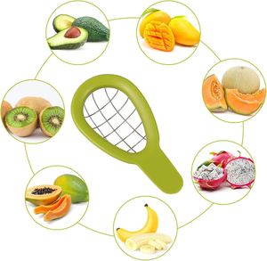 Utensilios de Cocina Personalizados al por Mayor, Cortador de Frutas y Verduras Multifuncional Ecológico de Plástico Verde, Cuchara para Cortar - Product Image 2