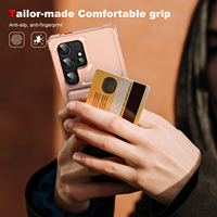 Étui de luxe en similicuir avec porte-cartes et support pour Samsung Galaxy S26 Ultra, S25 Plus, S24, S23, S22, Note20, A72, A33, A56