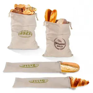 Cotton Linen Black Storage Pouch Drawstring Simple Bag Cosmetic Pen Pencil Bag custom bread bag