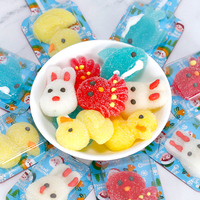 Cartoon Theme Park Gummy Candy | Sweet & Sour Animal-shaped Chewy Jelly Sweets | Non-toxic Edible Soft Candy for Kids Party