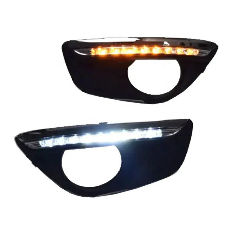 Đèn Led Chạy Ban Ngày DRL Đèn Sương Mù Lái Xe Ánh Sáng Ban Ngày Cho Hyundai Santa Fe Santafe 2010 2011 2012 2013