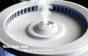 Máy tính để bàn nhỏ siêu âm độ ẩm hương liệu khử trùng 5L Công suất RGB LED chiếu sáng điện Powered hoạt động yên tĩnh - Product Image 6