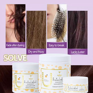 Bien hydrate le <span class=keywords><strong>masque</strong></span> capillaire de protection de la couleur revitalisant en profondeur à l'huile d'argan de noix de coco et de <span class=keywords><strong>macadamia</strong></span> pour aider à réparer les fibres capillaires endommagées - Product Image 4