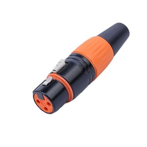 ขั้วต่อ XLR 3 ขา ปลั๊กไมโครโฟน ฉนวนสีส้ม ขั้วต่อเสียงและวิดีโอ - Product Image 4