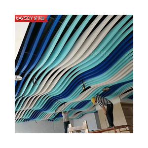 现代3D波浪形穿孔铝制天花板型材，防火、隔音、防水、耐火，适用于酒店、户外健身房 - Product Image 6