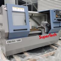 Tour CNC Supertech CK6150/1000mm Centre de tournage à lit horizontal automatique Engrenage moteur robuste Équipé suisse Fanuc GSK