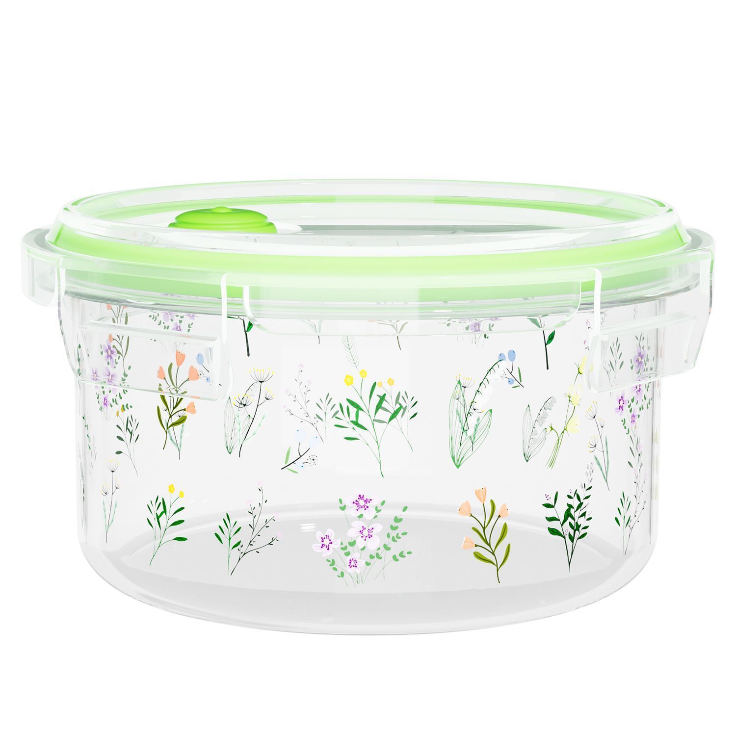 Glass Microwave Safe Lunch Box Kitchen Use Large Capacity Waterproof Fruit Bento High Borosilicate Printing Eco-Friendly Modern