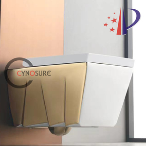 Équipement de salle de bain en gros, toilette monobloc murale en céramique dorée, toilette automatique pour salle de bain - Product Image 4