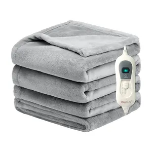 5 days delivery 180*130cm Double flannel grey 220v electric heated blanket
