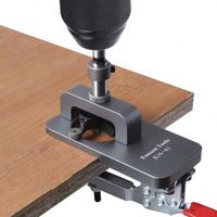 Gabarit d'ouverture de trous en alliage d'aluminium REALMAX pour portes et armoires, gabarit de perçage de charnières de 35 mm, guide de perçage de trous pour le travail du bois