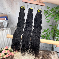 Lots de Cheveux Naturels Bruts Ondulés en Gros, Cheveux Humains Vierges Brésiliens Non Traités, Double Trame, Sans Nœuds, Extensions de Cheveux Ondulés Naturels