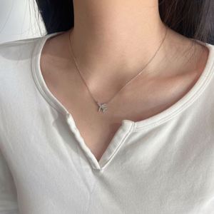 Dylam Unique Tiny Charm Jewelry 925 Sterling Silver Link Chain <b>D</b> VVS1 Moissanite Stone Airplane Pendant <b>Necklace</b> <b>Necklaces</b> - Product Image 5