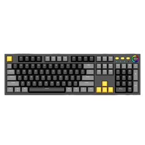 Wired Semi-Mechanical Membrane Gaming Keyboard, 98 Keys QWERTY Silent Wired Semi-Mechanical Membrane Gaming Keyboard, 98 Keys QWERTY Silent
