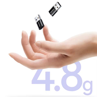 Adaptateur USB Type-C OTG en alliage d'aluminium SAMZHE, charge rapide et transfert de données pour téléphone portable, ordinateur portable, voiture, casque, ordinateur de bureau