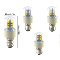 Bombilla LED E12 Bombilla de 1 vatio para electrodomésticos Base de candelabros equivalente a 10W Luz diurna Blanca 6500K AC110V E12 Base Bombillas de luz nocturna