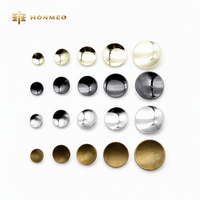 Boutons en alliage de zinc HONMEO OEM 15 mm pour vêtements, boutons métalliques personnalisés avec logo, boutons à tige métallique