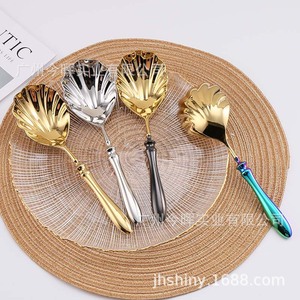 Shiny-Jh <b>Shell</b> Spoon 18 10 Stainless Steel <b>Mirror</b> Polished For Party Tableware Decorations - Product Image 2