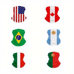 Écharpe personnalisée imprimée numériquement avec drapeau national - Cache-cou magique résistant aux UV pour le cyclisme, les sports de plein air et les événements de supporters - Product Image 1