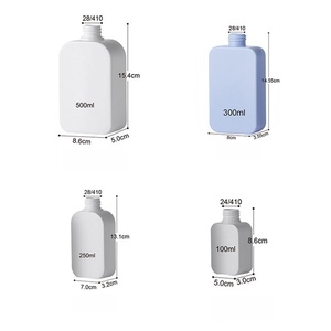 100ml 250ml 300ml 500ml Custom Square Skincare Cosmetic Packaging Containers ABS Plastic Shampoo <b>Bottles</b> <b>Dropper</b> Silk Screen - Product Image 3