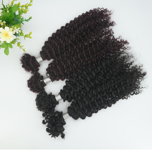 KAMA alta calidad 4A <span class=keywords><strong>Remy</strong></span> cabello venta al por mayor estilo de ganchillo <span class=keywords><strong>Afro</strong></span> rizado extensión de cabello humano a granel Natural - Product Image 5