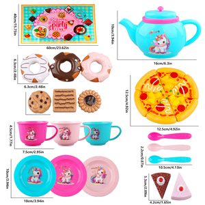 Ensemble de jeu de théière pour filles, 25 pièces, motif licorne, idéal pour 3 enfants - Product Image 6