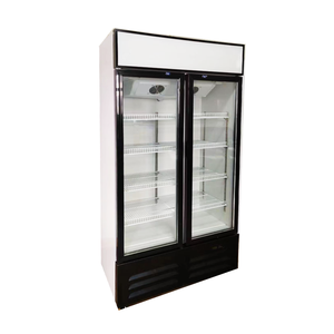 Réfrigérateur vertical commercial à double porte de 600 l, vitrine réfrigérée à basse température pour les magasins de proximité - Product Image 5