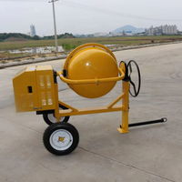 Bétonnière à tambour portable de haute qualité, mini, mobile, diesel, électrique, à haut rendement, productivité 2 m³/h