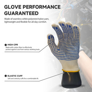 <span class=keywords><strong>Guantes</strong></span> de Seguridad con Puntos de PVC, Transpirables, para Protección de Manos en el Trabajo, Suministro Confiable a Largo Plazo, para el Mercado Mayorista Global - Product Image 2