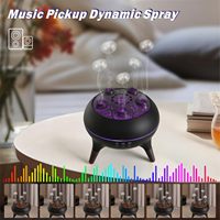 Diffuseur d'arômes télécommandé 250 ml au design méduse, avec humidificateur d'huiles essentielles et fonction de détection sonore dynamique pour la danse des méduses