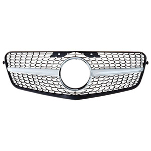 กระจังหน้า Mercedes-Benz E-Class 212 สีดำและสีเงิน ทำจากพลาสติก ABS สำหรับกันชนหน้าและครอบหม้อน้ำ ปี 2009-2013 - Product Image 1
