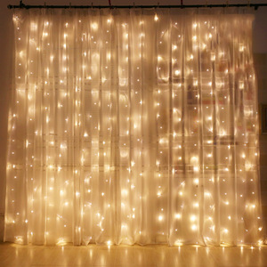 Newish-Cadena de luces para cortina, cadena de luces Led con brillo, cascada, fiesta de boda, jardín, hogar, 8 modelos - Product Image 3
