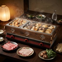Machine à cuisiner Oden professionnelle en acier inoxydable robuste à gaz, avec réduction du bruit, équipement de restauration commerciale