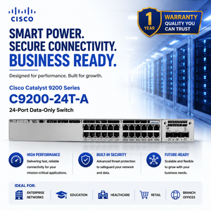 สวิตช์เครือข่ายแบบจัดการได้ 24 พอร์ต รุ่น C9200-24T-A รองรับ QoS และ SNMP ความจุ 128 Gbps  9200 24 พอร์ต แบบจัดเรียงซ้อนได้ - Product Image 1