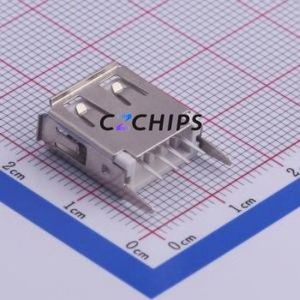 AF 180°ZJB13.7 USB Connector Through hole Component (THT) Connector Type-A USB 2.0 Female Through Hole - Product Image 2