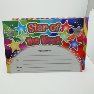 Custom Silver Hot Stamping Teacher Award Estudiantes/Tarjeta de papel de agradecimiento - Product Image 5
