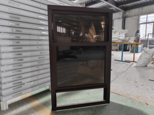 Glissière verticale en verre noire insonorisée personnalisable de double d'alliage d'aluminium accrochant des fenêtres conception moderne ouragan résistant aux chocs - Product Image 3