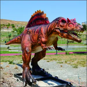 Satılık 3D elektrikli dev büyük Robot dinozorlar tema parkı Animatronic modelleri